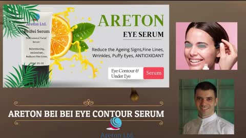 The Areton Vitamin C + E Eye Contour Serum With Hyaluronic Acid Which Hydrates And Plumps Up Skin