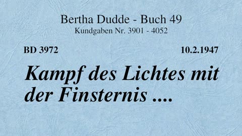 BD 3972 - KAMPF DES LICHTES MIT DER FINSTERNIS ....