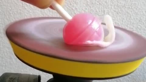 Melt the lollipop candy