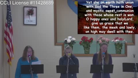 Moose Creek Baptist Church sings “The Churches One Foundation“ During Service 5-08-2022