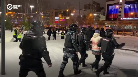 Police Break Up Anti-War Protests Across Russia