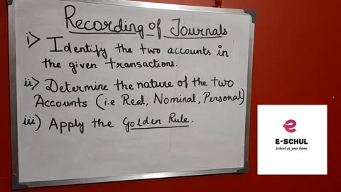 Recording of transactions (Tri-step Method of recording journals)