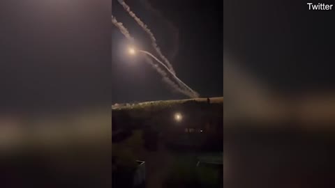 Video allegedly shows Russian air defence missile malfunction