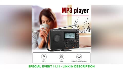 RETEKESS V115 Radio AM FM SW Pocket Radio Shortwave FM Speaker Support TF Card USB REC Recorder