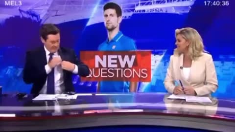 Two Australian TV presenters appear to have been caught slamming tennis star Novak Djokovic off-air,