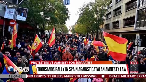 Thousands rally in Spain against Catalan amnesty law