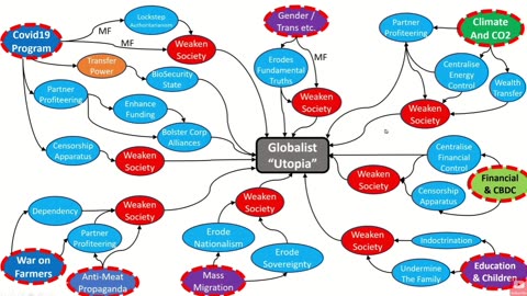 Globalist Strategies and Synergies Explained in a Flowchart by Ivor Cummins