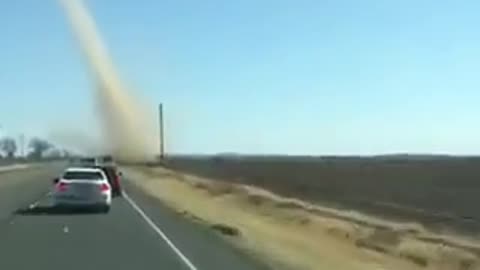 Texas: A huge dust devil was caught on camera near San Angelo.