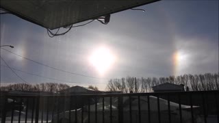 Jan 11th Morning Moon with Sun Dogs