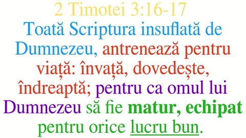 2 Timotei 3 Toata Scriptura Inspirata