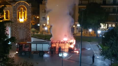 Attack on Christianity: Manger outside Greek church set on Fire