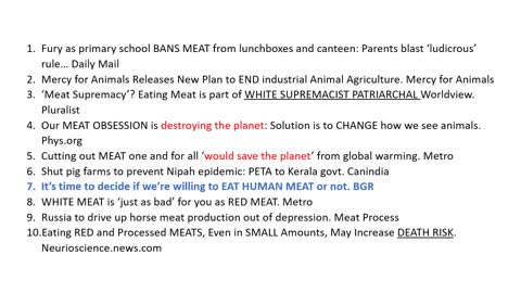 Meat eating and meat eaters are under media attack!