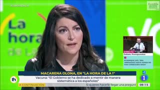 Macarena Olona (Vox) a favor de la timo vacuna obligatoria por criterios técnico sanitarios