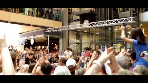 Amazing We will rock you Mashup performance in mall