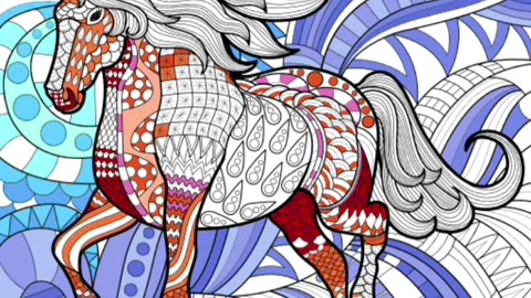 Colourful horse Digital Art