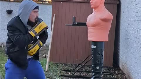 boxing workout on my bob dummy