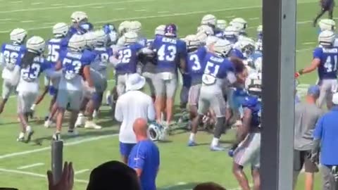 NFL brawl erupts between Lions and Giants at training camp