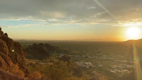 Sunset at CamelBack Mountain in Arizona