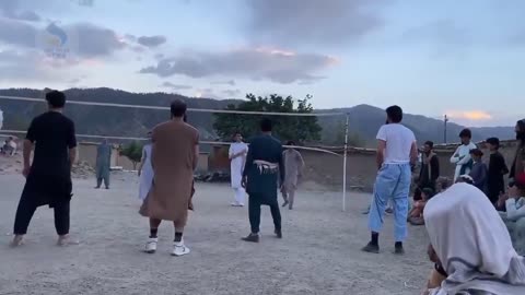 Volleyball tournament in a Taliban-held area.