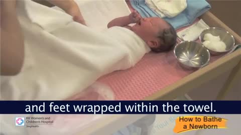 Bathing a Newborn Baby (with Umbilical Cord): Step-by-step Video