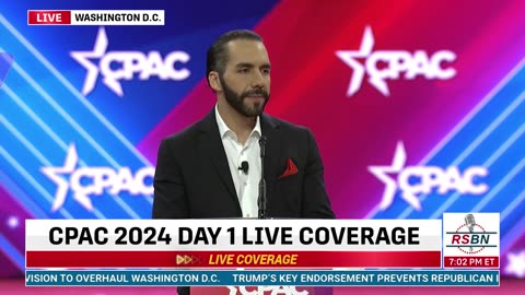 Nayib Bukele, President of El Salvador, Addresses CPAC in DC