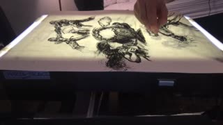 Time lapse: Charcoal art for page 78 in 14 minutes