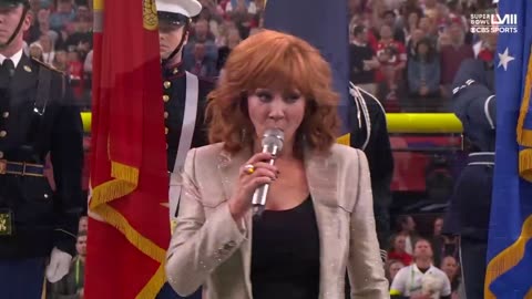 Reba McEntire Sings the National Anthem at Super Bowl LVIII