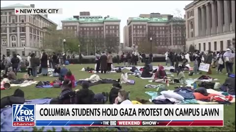 'LIBERATED ZONE'_ Columbia students hold Gaza protest on campus lawn