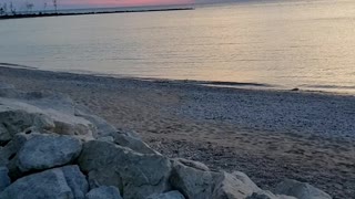 Sunset in Goderich Main Beach Ontario Canada