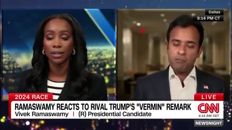 Savage: Vivek Ramaswamy Reacts To Donald Trump's 'Vermin' Remark On CNN