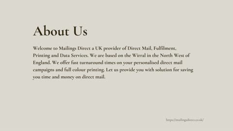 Direct Mail Marketing Services