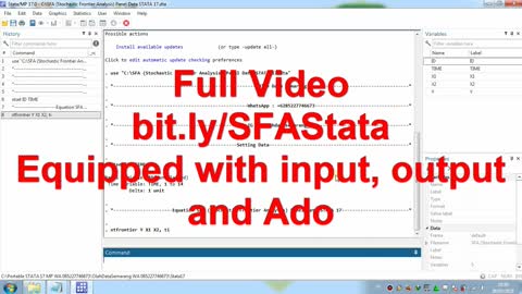 SFA (Stochastic Frontier Analysis) Panel Data STATA 17