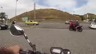 Motorcycle Accident at High Speed