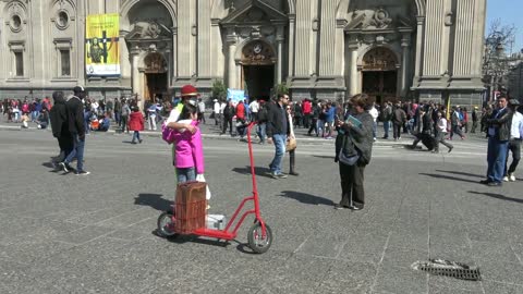 The Clown at Plaza de Armas, Santiago in Chile