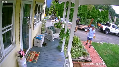 Mail Woman Afraid of Dog Locked in House