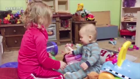 Hard Not To Laugh With These Cutest Playful Babies, Babies Playing With Daddy