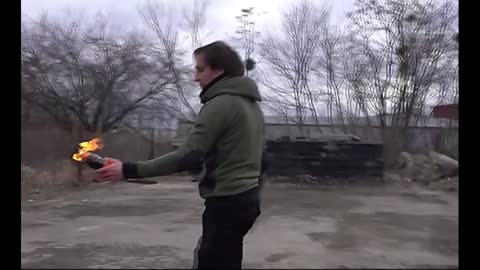 Ukrainian civilians coached how to use Molotov cocktails for urban warfare in Lviv