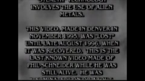 Phil Schneider - November 1995 (Full Video)