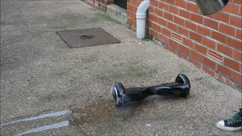 Hover Board Catches Fire Immediately After Being Unboxed