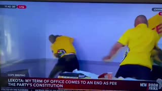Brawl breaks out on live TV during COPE media briefing
