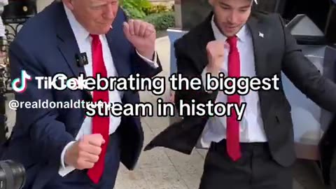 Trump Pulls Out Iconic Dance Moves After Making History With Ultra-Popular Streamer