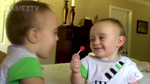 Babies Fighting Gigling Laughing again over things Twin babies Fun Fails and moments