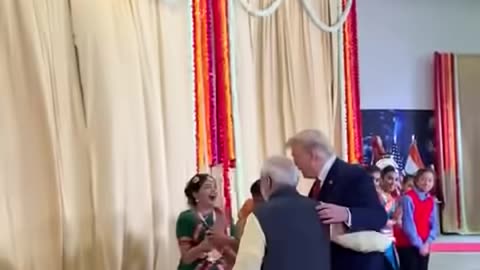 Prime Minister Modi & Donald Trump taking picture at Howdy Modi event