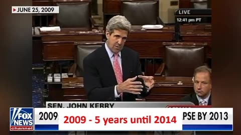 現任美國氣候沙皇 約翰·克里 (John Kerry) 2009 年：五年後我們將迎來第一個無冰的北極夏季