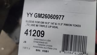Pinion seal change on 2000 C3500