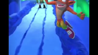 Inferno Thorn Thing Battle Run Gameplay - Crash Bandicoot: On The Run! (Level: Snow Go)