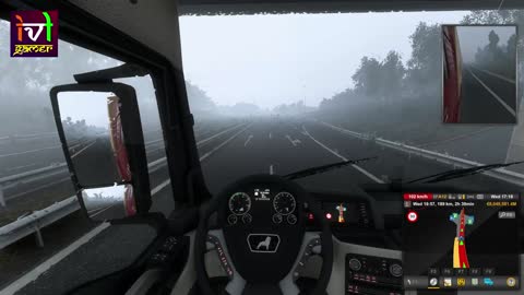 MAN TGX Euro 6 XXL - Driving In Fog - ETS 2 1.45 - #eurotrucksimulator2 #fog #foggy