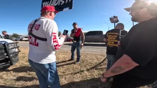 Violent Thug Mike Forzano Attacks Peaceful Preachers @ Conservative Christian Texas Truck Convoy