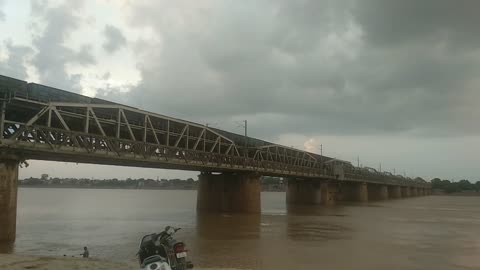 Train Passing Through Yamuna Bridge