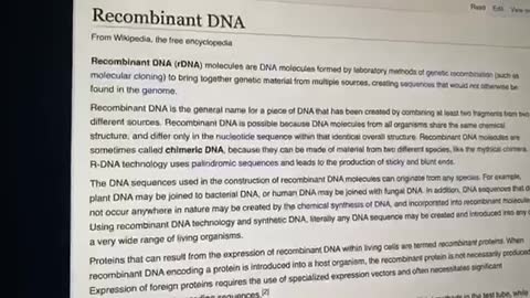 Reconbinant DNA